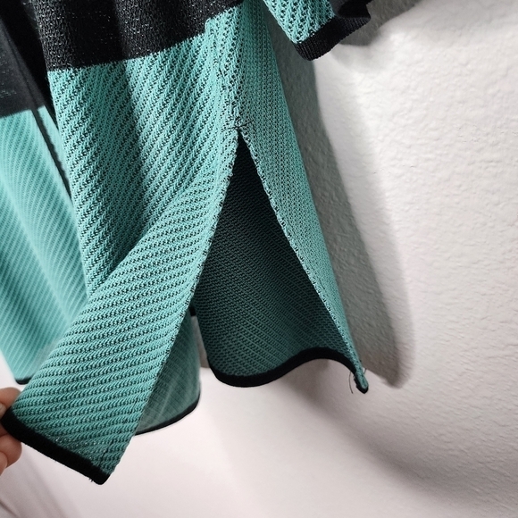 Ming Wang Full Zip Jacket Cardigan 3/4 Sleeves Mature Mint Green Black XL - Picture 4 of 13